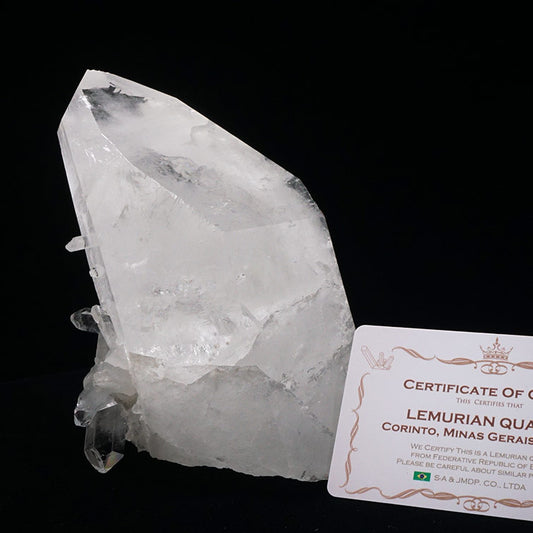 レムリアンシード 水晶 クラスター 原石 ブラジル ミナスジェライス州 コリント産 証明書付属 一点物 282-628