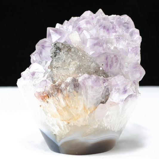 アメジスト クラスター 原石 フラワーアメジスト 花形 置物 一点物  282-783