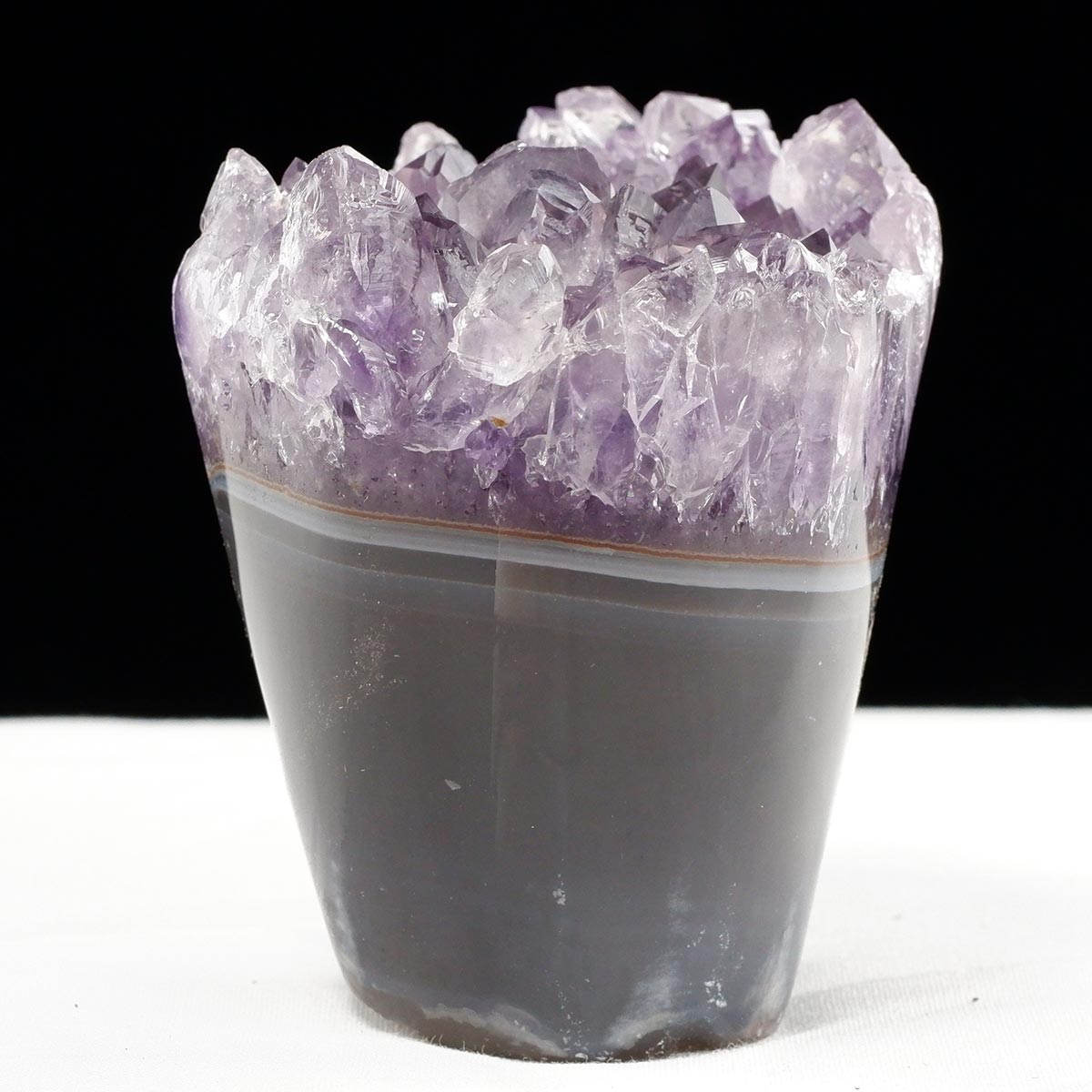 アメジスト クラスター ウルグアイ産 フラワーアメジスト 花型 原石 置物 amethyst 一点物 282-802