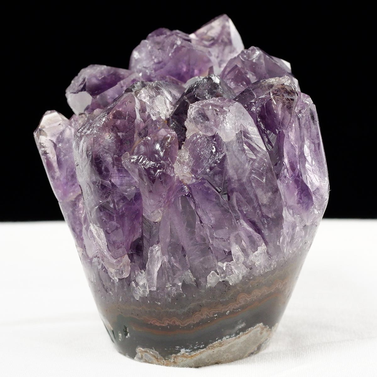 アメジスト クラスター ウルグアイ産 フラワーアメジスト 花型 原石 置物 amethyst 一点物 282-803