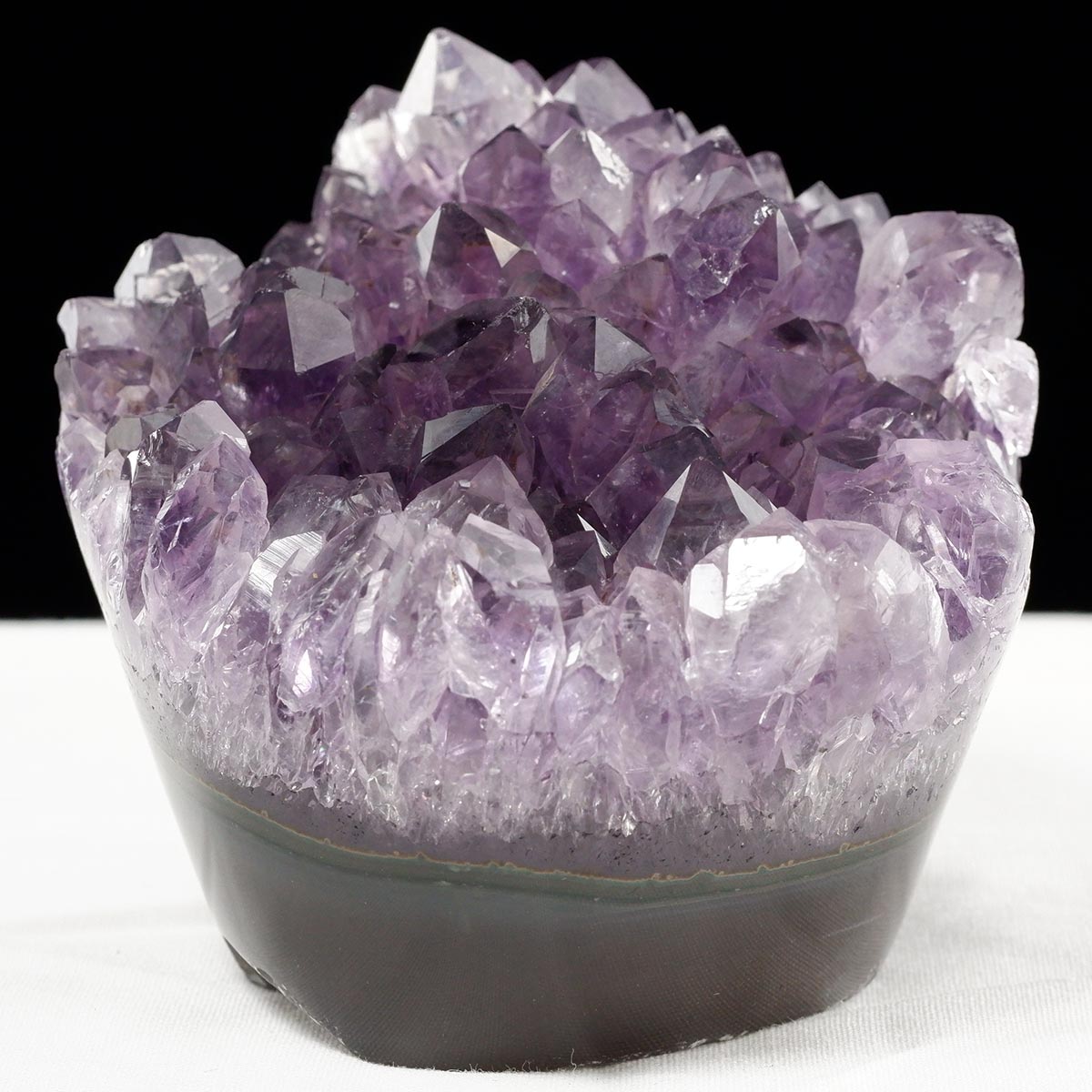 アメジスト クラスター ウルグアイ産 フラワーアメジスト 花型 原石 置物 amethyst 一点物 282-805
