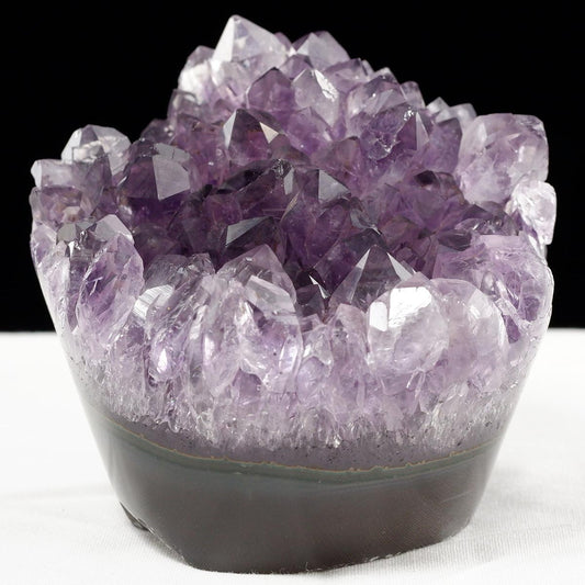 アメジスト クラスター ウルグアイ産 フラワーアメジスト 花型 原石 置物 amethyst 一点物 282-805