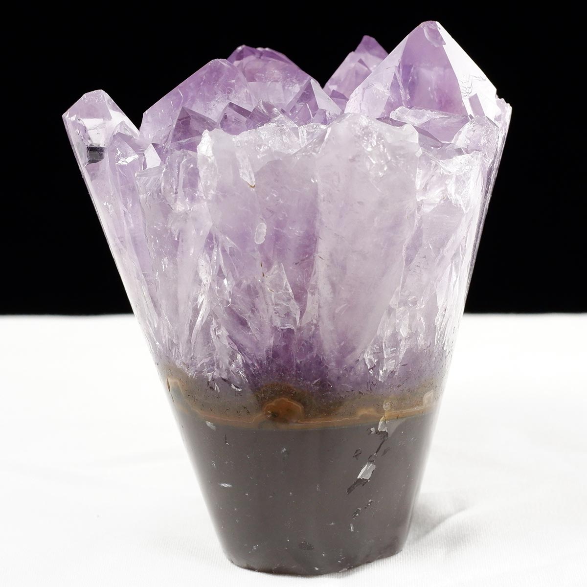 アメジスト クラスター ウルグアイ産 フラワーアメジスト 花型 原石 置物 amethyst 一点物 282-806