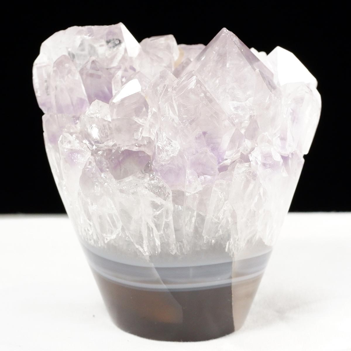 アメジスト クラスター ウルグアイ産 フラワーアメジスト 花型 原石 置物 amethyst 一点物 282-818