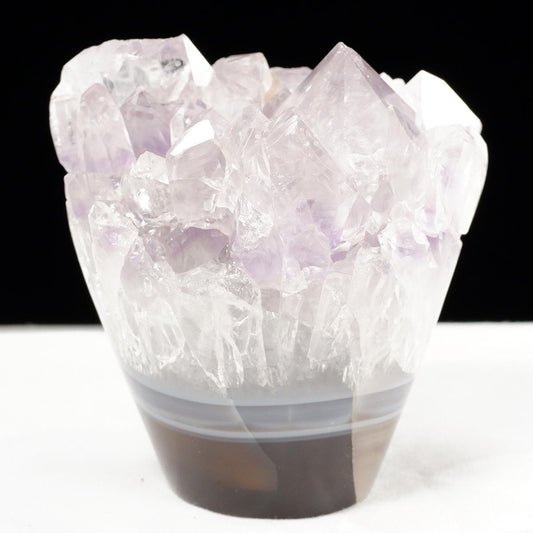 アメジスト クラスター ウルグアイ産 フラワーアメジスト 花型 原石 置物 amethyst 一点物 282-818