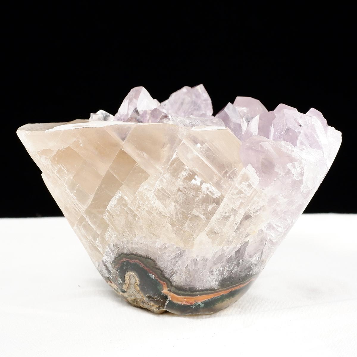 アメジスト クラスター ウルグアイ産 フラワーアメジスト 花型 原石 置物 amethyst 一点物 282-824