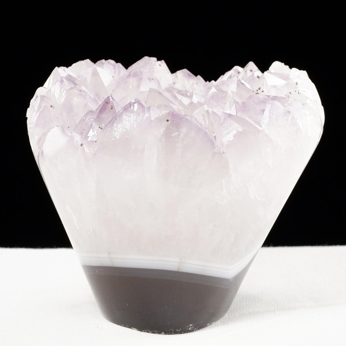 アメジスト クラスター ウルグアイ産 フラワーアメジスト 花型 原石 置物 amethyst 一点物 282-830
