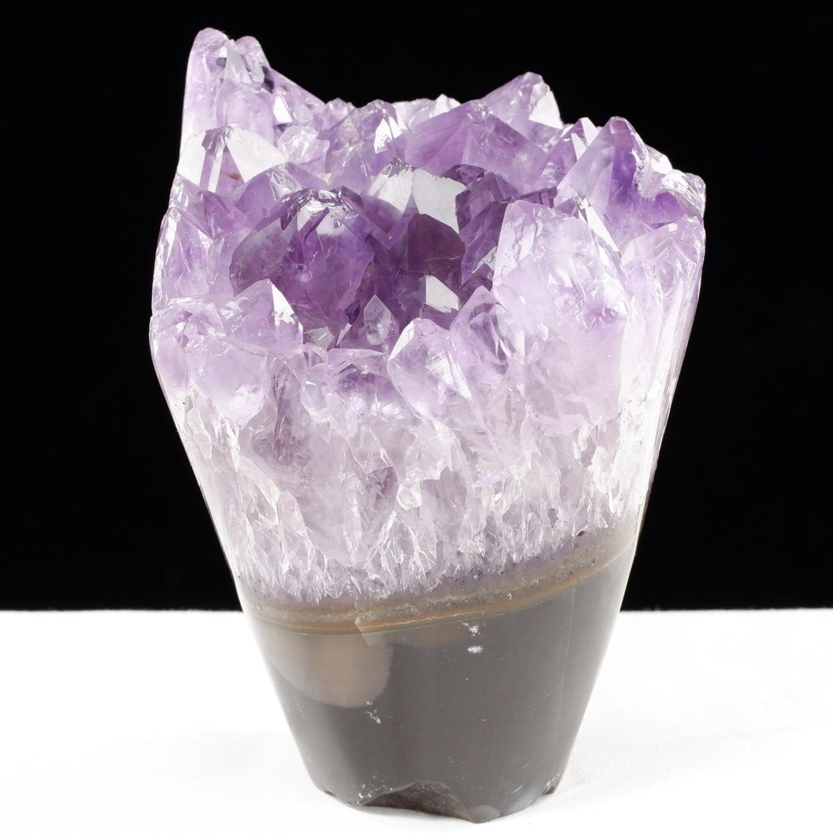 アメジスト クラスター ウルグアイ産 フラワーアメジスト 花型 原石 置物 amethyst 一点物 282-837