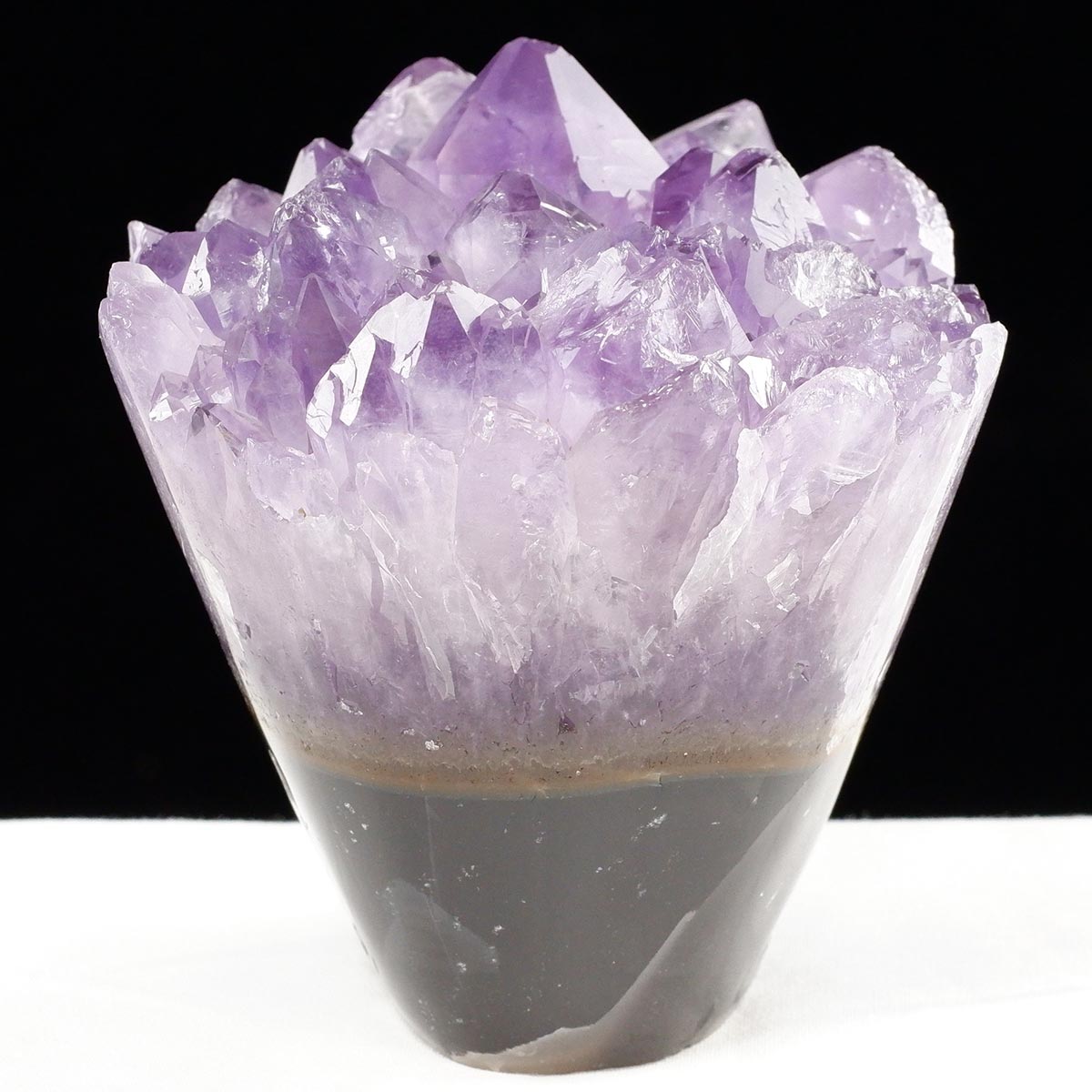 アメジスト クラスター ウルグアイ産 フラワーアメジスト 花型 原石 置物 amethyst 一点物 282-838