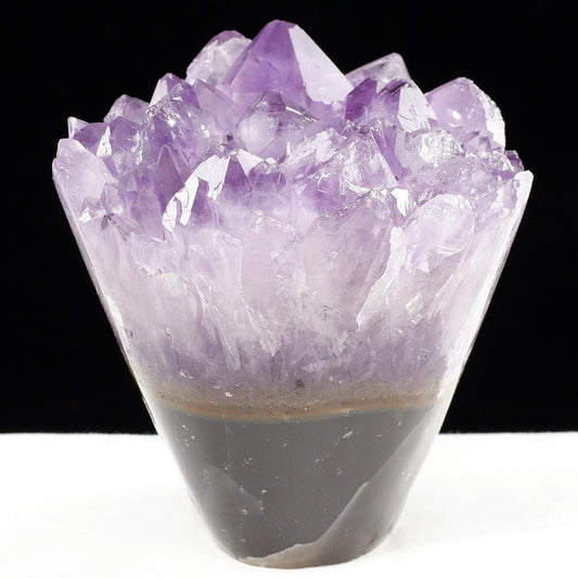 アメジスト クラスター ウルグアイ産 フラワーアメジスト 花型 原石 置物 amethyst 一点物 282-838