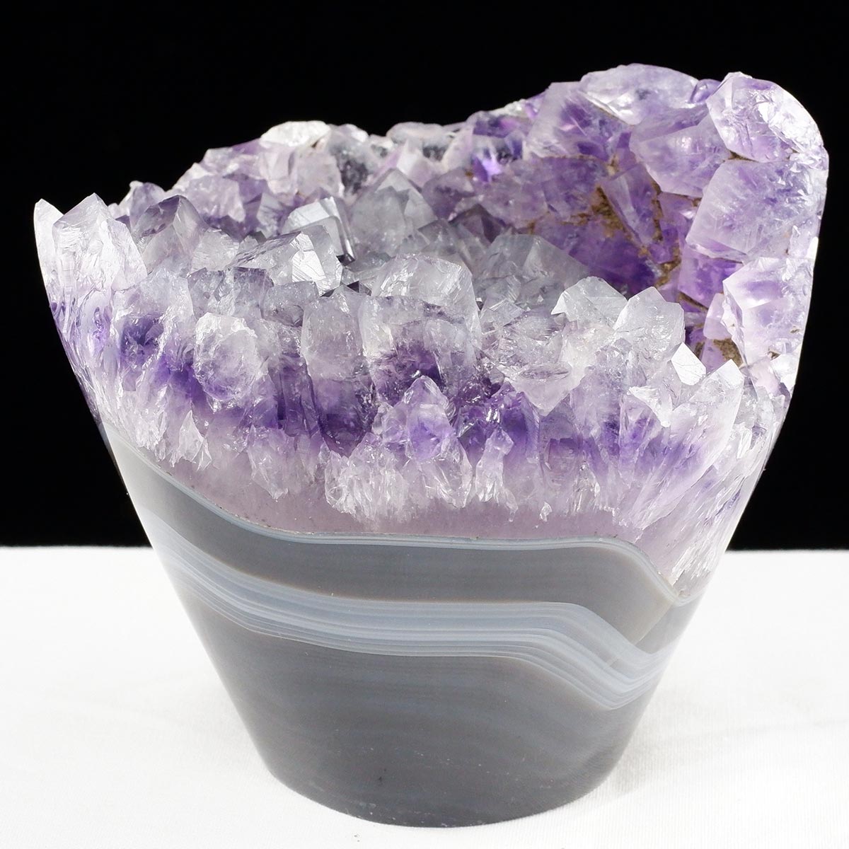 アメジスト クラスター ウルグアイ産 フラワーアメジスト 花型 原石 置物 amethyst 一点物 282-841