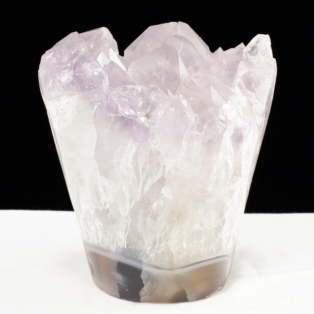 アメジスト クラスター ウルグアイ産 フラワーアメジスト 花型 原石 置物 amethyst 一点物 282-847