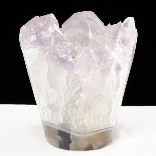 アメジスト クラスター ウルグアイ産 フラワーアメジスト 花型 原石 置物 amethyst 一点物 282-847