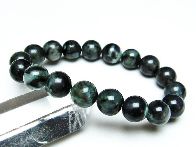 エメラルド ブレスレット 11mm Emerald Bracelet 緑玉 翠玉 メンズ レディース 一点物 メール便可 [M便 1/10] 111-32901