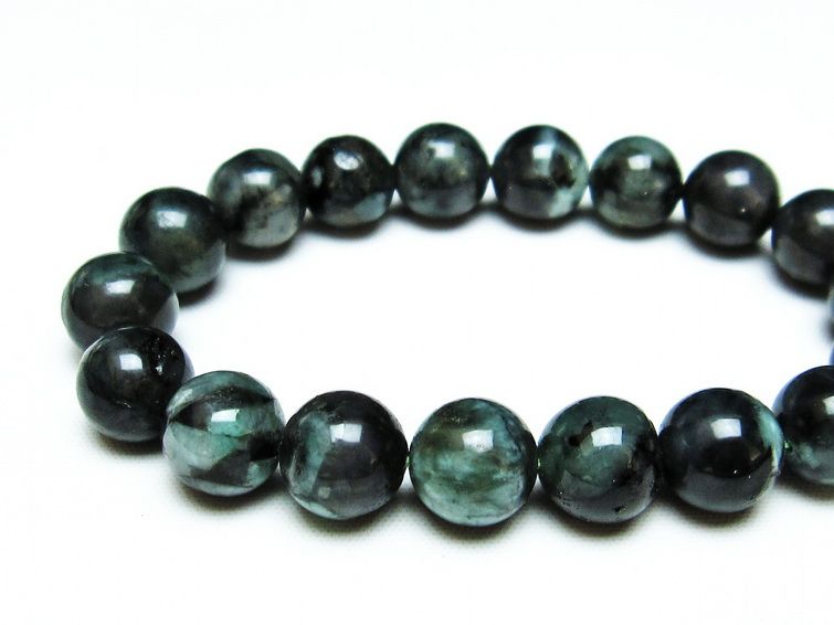 エメラルド ブレスレット 11mm Emerald Bracelet 緑玉 翠玉 メンズ レディース 一点物 メール便可 [M便 1/10] 111-32901