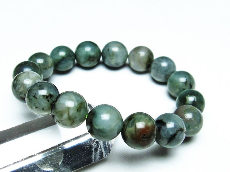 エメラルド ブレスレット 13mm Emerald Bracelet 緑玉 翠玉 メンズ レディース 一点物  111-32978