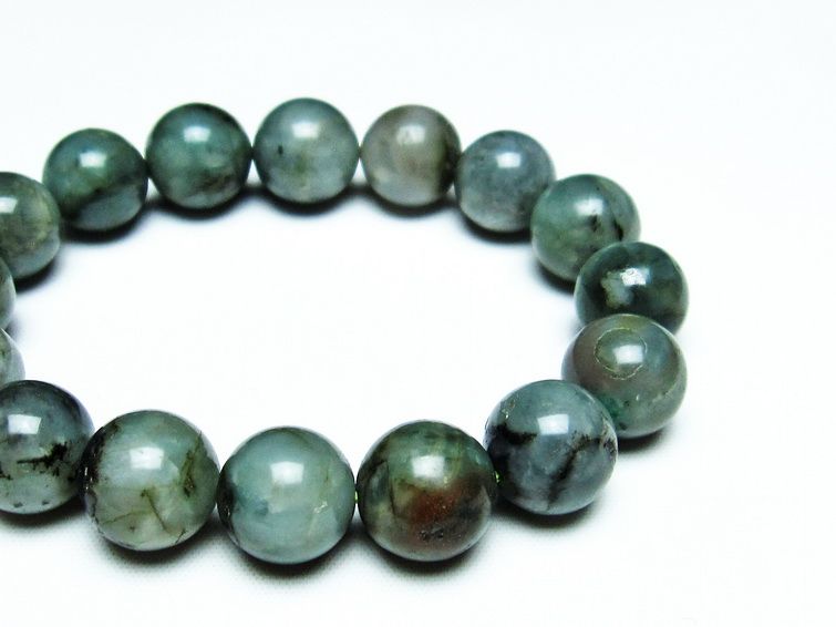 エメラルド ブレスレット 13mm Emerald Bracelet 緑玉 翠玉 メンズ レディース 一点物  111-32978