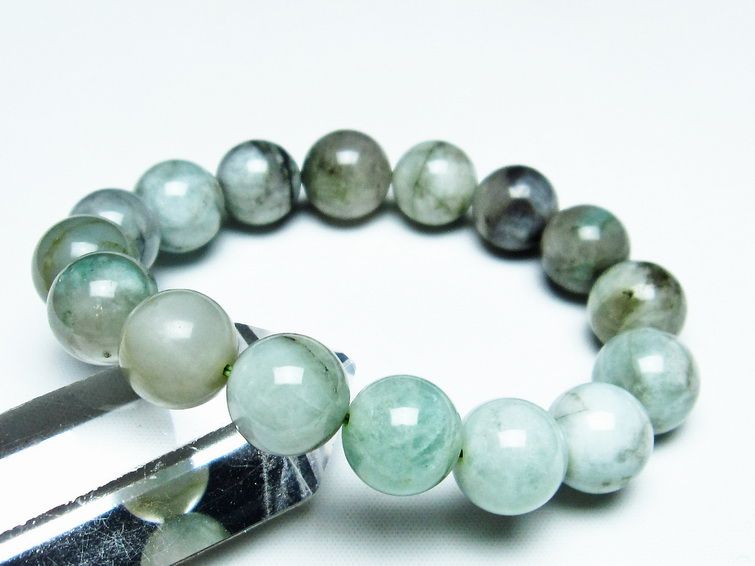 エメラルド ブレスレット 13mm Emerald Bracelet 緑玉 翠玉 メンズ レディース 一点物  111-32979