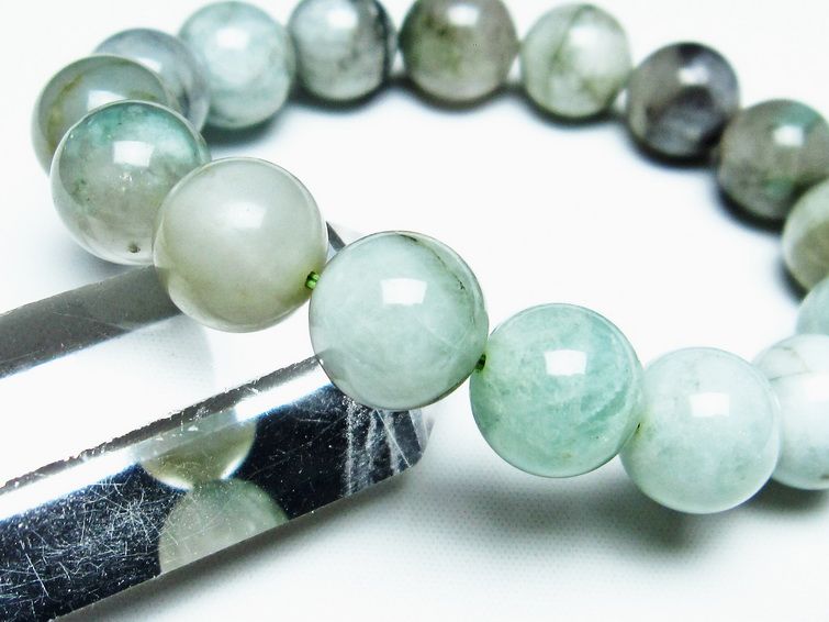 エメラルド ブレスレット 13mm Emerald Bracelet 緑玉 翠玉 メンズ レディース 一点物  111-32979