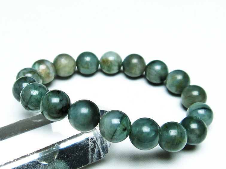 エメラルド ブレスレット 11mm Emerald Bracelet 緑玉 翠玉 メンズ レディース 一点物 メール便可 [M便 1/10] 111-32986