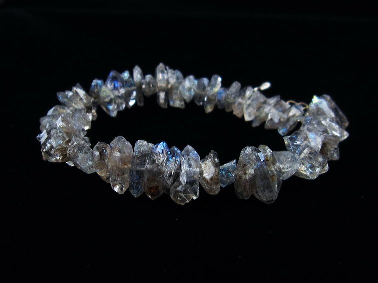 オイルインクォーツ ブレスレット 石油入り水晶 ブレス 一点物  111-33522