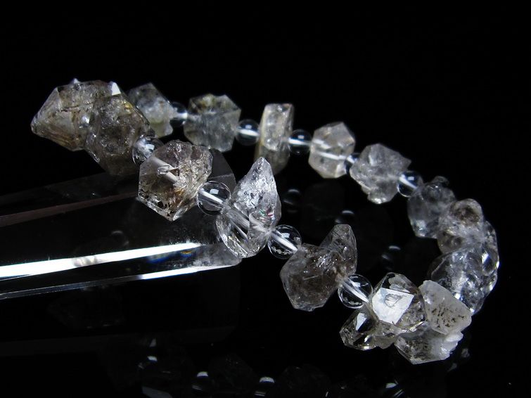 オイルインクォーツ ブレスレット 石油入り水晶 ブレス 一点物  111-33537