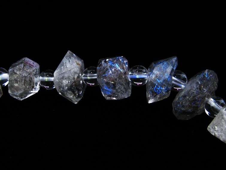 オイルインクォーツ ブレスレット 石油入り水晶 ブレス 一点物  111-33548