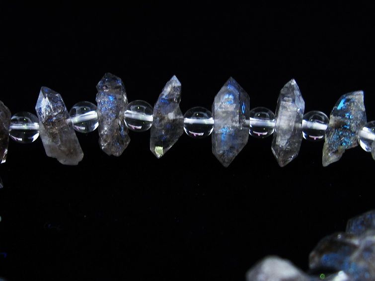 オイルインクォーツ ブレスレット 石油入り水晶 ブレス 一点物  111-33566