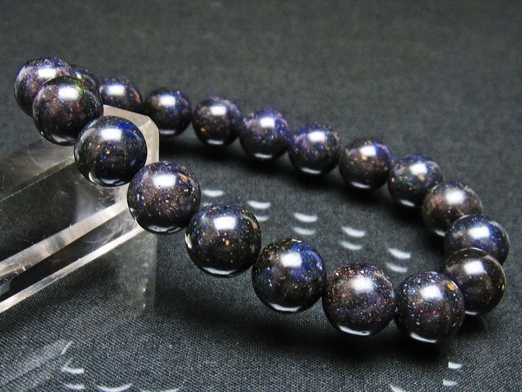 ブラックオパール ブレスレット 10mm 一点物  111-37606