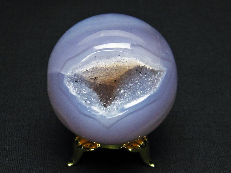 アゲート 笑口丸玉 ジオード スフィア 丸玉  一点物 141-5109 [sold out]