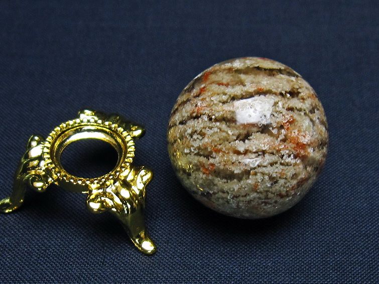 レッドファントム 丸玉 ガーデンクォーツ 28mm 一点物 141-6186