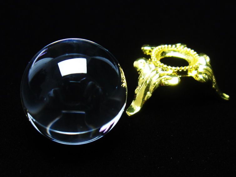 水晶 丸玉 ブラジル産 20mm 一点物 141-6352