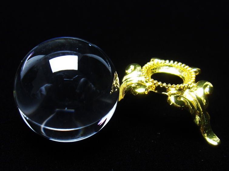 水晶 丸玉 ブラジル産 20mm 一点物 141-6358