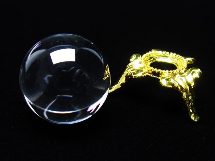 水晶 丸玉 ブラジル産 20mm 一点物 141-6360