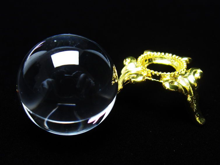 水晶 丸玉 ブラジル産 20mm 一点物 141-6366