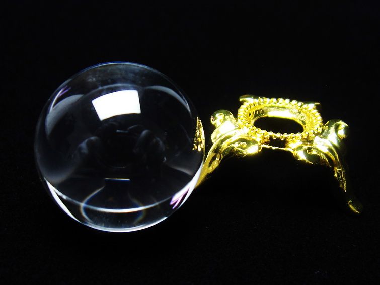 水晶 丸玉 ブラジル産 20mm 一点物 141-6372