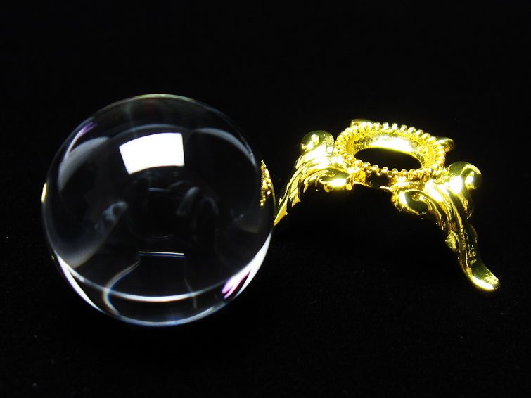水晶 丸玉 ブラジル産 20mm 一点物 141-6376
