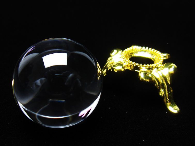 水晶 丸玉 ブラジル産 20mm 一点物 141-6382