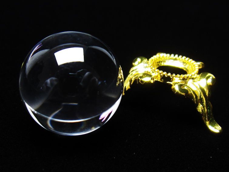 水晶 丸玉 ブラジル産 20mm 一点物 141-6383