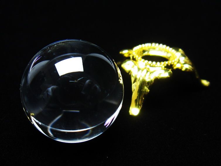 水晶 丸玉 ブラジル産 20mm 一点物 141-6384