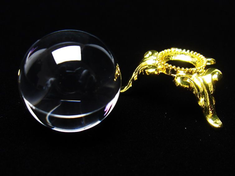 水晶 丸玉 ブラジル産 20mm 一点物 141-6385