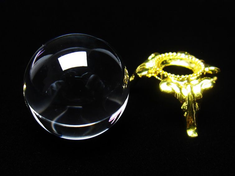 水晶 丸玉 ブラジル産 20mm 一点物 141-6392