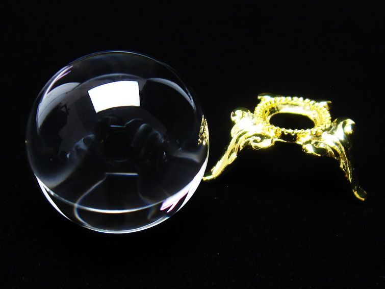 水晶 丸玉 ブラジル産 24mm 一点物 141-6418