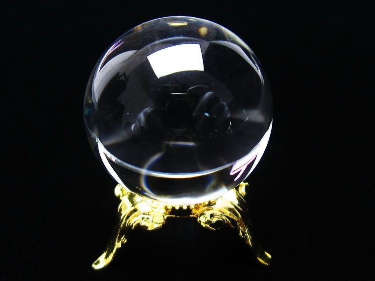 水晶 丸玉 ブラジル産 24mm 一点物 141-6422