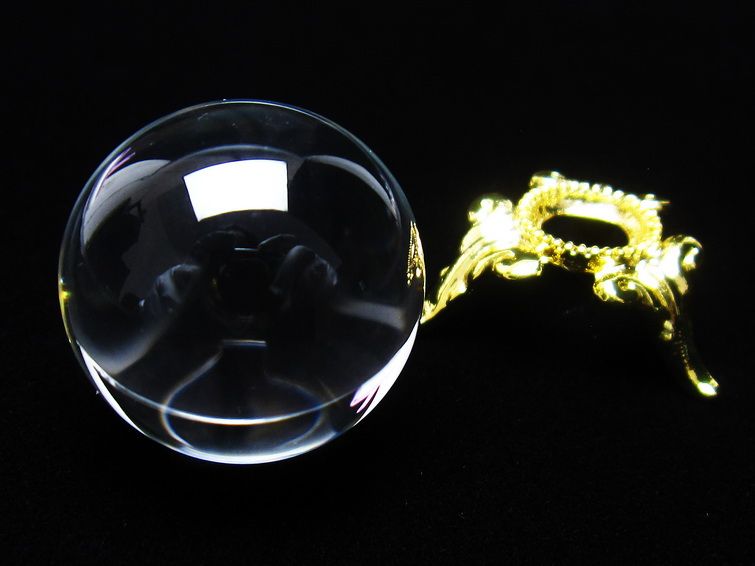 水晶 丸玉 ブラジル産 24mm 一点物 141-6429