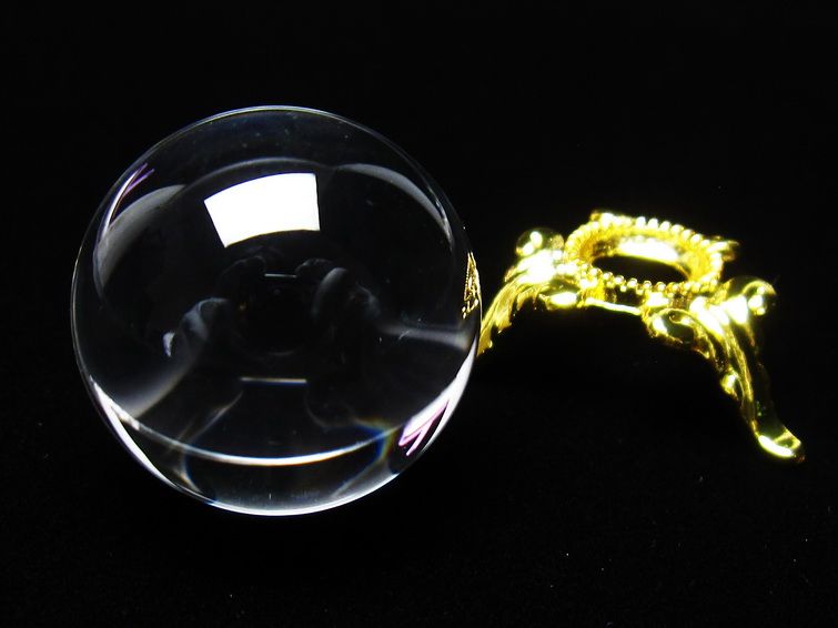 水晶 丸玉 ブラジル産 24mm 一点物 141-6441