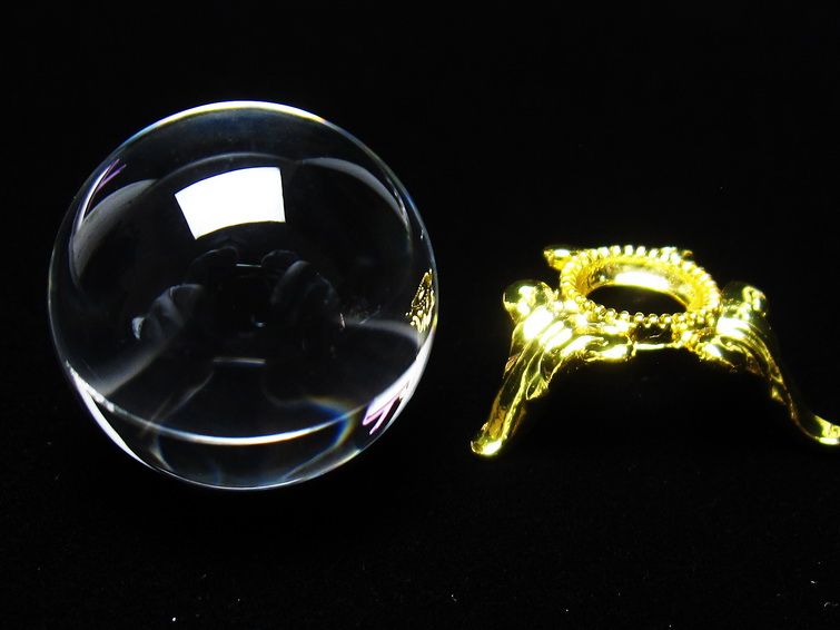 水晶 丸玉 ブラジル産 24mm 一点物 141-6442