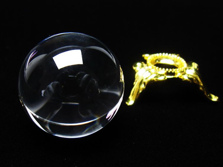 水晶 丸玉 ブラジル産 24mm 一点物 141-6443