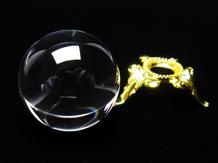 水晶 丸玉 ブラジル産 24mm 一点物 141-6448