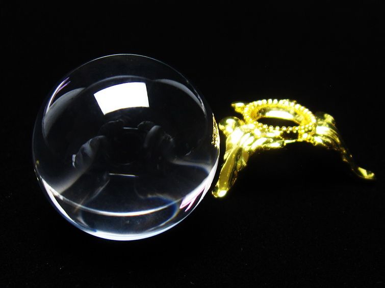 水晶 丸玉 ブラジル産 24mm 一点物 141-6450